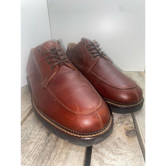 H.S. Trask & Co Brown Leather Oxford Shoes Men’s Size 10M Made in Italy Handcraf - Picture 1 of 8